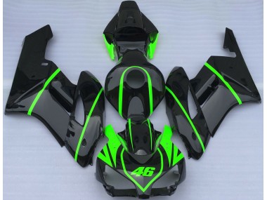 Gloss Black & High Viz Green 2004-2005 Honda CBR1000RR Motorcycle Fairings