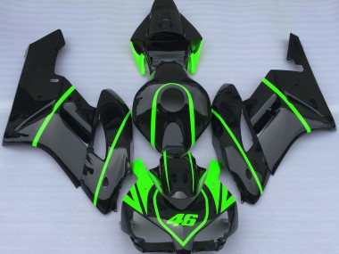 Gloss Black & High Viz Green 2004-2005 Honda CBR1000RR Motorcycle Fairings