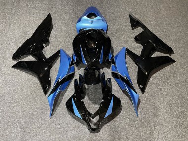 Gloss Black & Light Blue 2007-2008 Honda CBR600RR Motorcycle Fairings