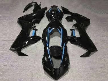 Gloss Black & Light Blue Lining 2017-2019 Honda CBR1000RR Motorcycle Fairings