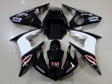 Gloss Black & logos 2006-2007 Yamaha R6 Motorcycle Fairings