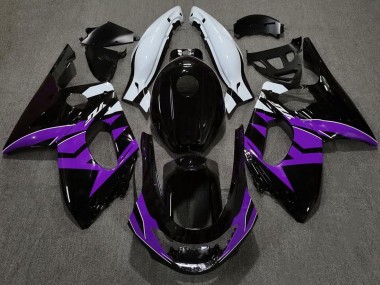 Gloss Black Purple and White 1998-2007 Yamaha YZF600 Motorcycle Fairings