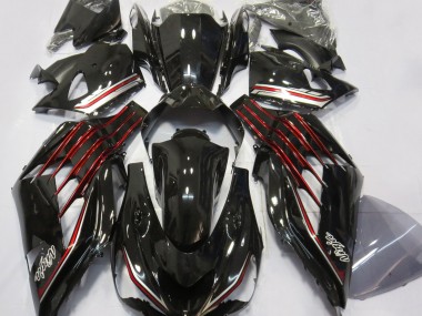 Gloss Black & Red 2012-2019 Kawasaki ZX14R Motorcycle Fairings