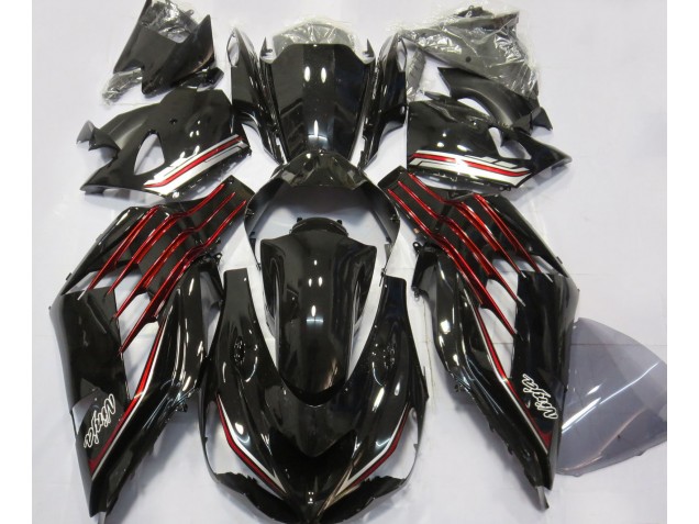 Gloss Black & Red 2012-2019 Kawasaki ZX14R Motorcycle Fairings