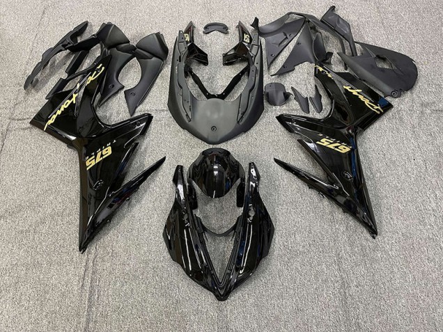 Gloss Black w Gold 2013-2016 Triumph Daytona 675 Motorcycle Fairings