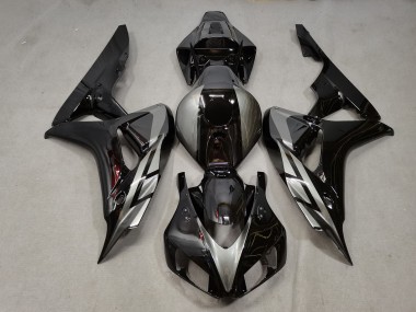 Gloss Black w grey 2006-2007 Honda CBR1000RR Motorcycle Fairings