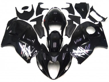 Gloss Black w Silver Decals 1997-2007 Suzuki GSXR 1300 Motorcycle Fairings