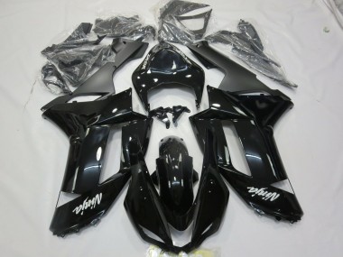 Gloss Black white decal 2007-2008 Kawasaki ZX6R Motorcycle Fairings