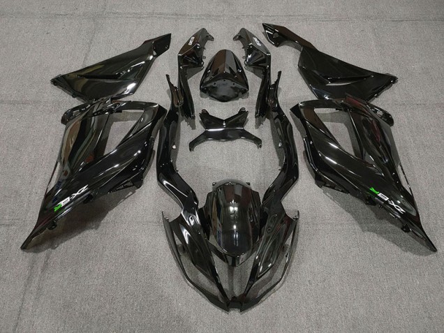 Gloss Black with decals 2013-2018 Kawasaki ZX6R Motorcycle Fairings