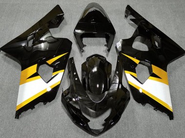 Gloss Black & Yellow 2004-2005 Suzuki GSXR 600-750 Motorcycle Fairings