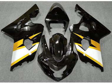 Gloss Black & Yellow 2004-2005 Suzuki GSXR 600-750 Motorcycle Fairings