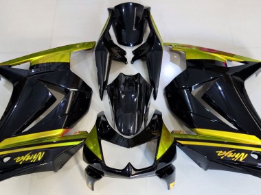 Gloss Black & Yellow 2008-2013 Kawasaki Ninja 250 Motorcycle Fairings