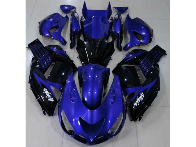 Gloss Blue and Black 2006-2011 Kawasaki ZX14R Motorcycle Fairings