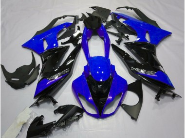 Gloss Blue and Black 2009-2012 Kawasaki ZX6R Motorcycle Fairings