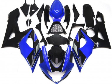 Gloss Blue and Black with red logo 2005-2006 Suzuki GSXR 1000 Motorcycle Fairings