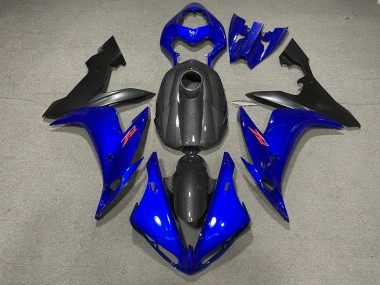 Gloss Blue and Carbon Style 2004-2006 Yamaha R1 Motorcycle Fairings