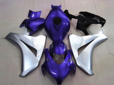 Gloss Blue and Silver 2008-2011 Honda CBR1000RR Motorcycle Fairings