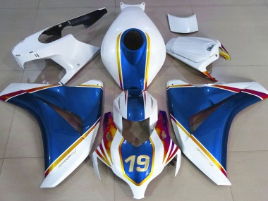 Gloss Blue and White 2008-2011 Honda CBR1000RR Motorcycle Fairings