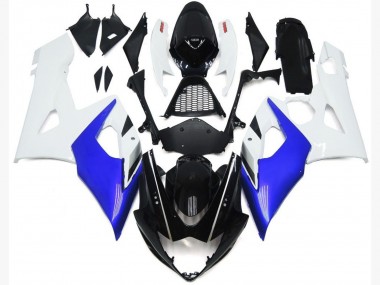 Gloss Blue and White Gloss Lowers 2005-2006 Suzuki GSXR 1000 Motorcycle Fairings