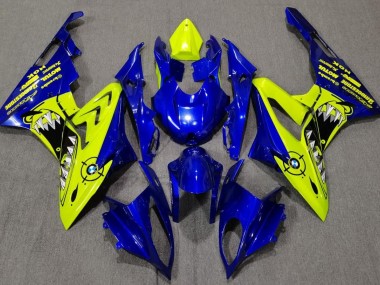 Gloss Blue and Yellow Shark 2009-2018 BMW S1000RR Motorcycle Fairings