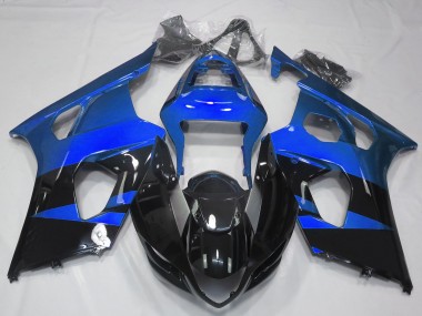 Gloss Blue & Black 2003-2004 Suzuki GSXR 1000 Motorcycle Fairings