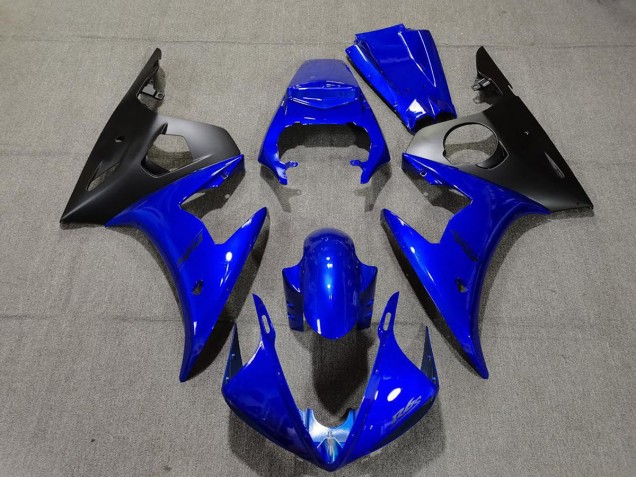 Gloss Blue & Black 2003-2005 Yamaha R6 Motorcycle Fairings