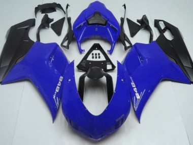 Gloss Blue & Black 2007-2012 Ducati 848 1098 1198 Motorcycle Fairings