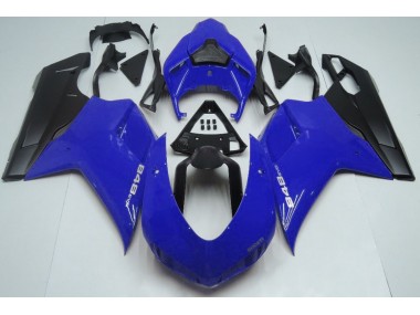 Gloss Blue & Black 2007-2012 Ducati 848 1098 1198 Motorcycle Fairings