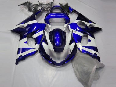 Gloss Blue & White 2000-2002 Suzuki GSXR 1000 Motorcycle Fairings