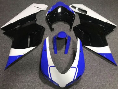 Gloss Blue White and Black 2007-2012 Ducati 848 1098 1198 Motorcycle Fairings