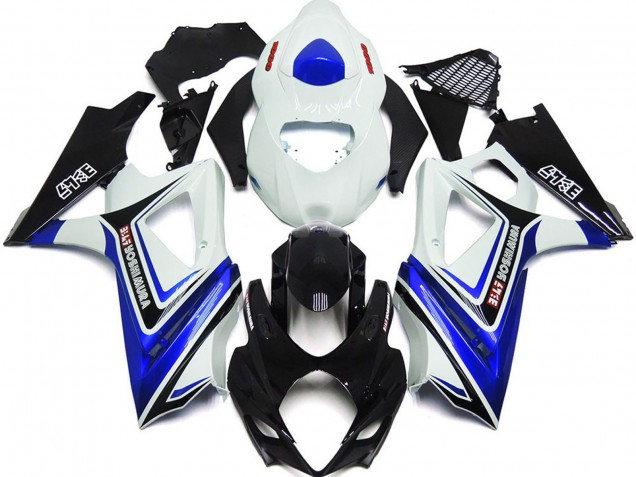 Gloss Blue with White and black OEM Style 2007-2008 Suzuki GSXR 1000 Motorcycle Fairings