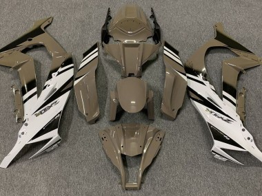 Gloss Brown & White 2011-2015 Kawasaki ZX10R Motorcycle Fairings