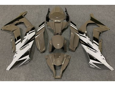 Gloss Brown & White 2011-2015 Kawasaki ZX10R Motorcycle Fairings