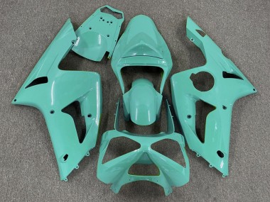 Gloss Cyan Plain 2003-2004 Kawasaki ZX6R Motorcycle Fairings