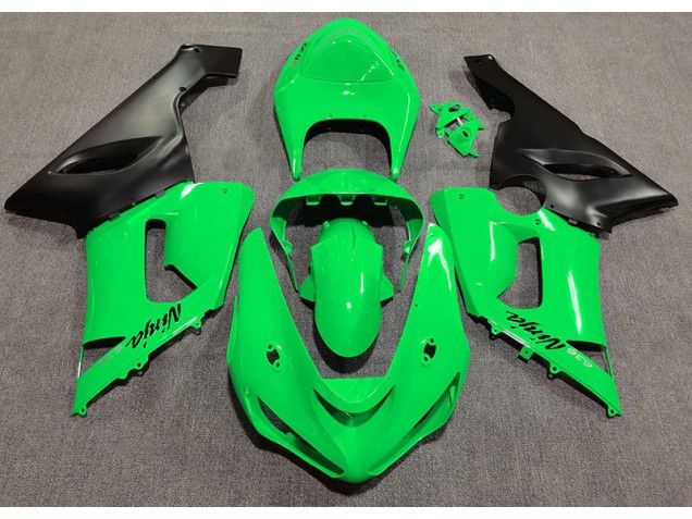 Gloss Green 2005-2006 Kawasaki ZX6R Motorcycle Fairings