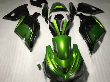 Gloss Green and Black 2012-2019 Kawasaki ZX14R Motorcycle Fairings