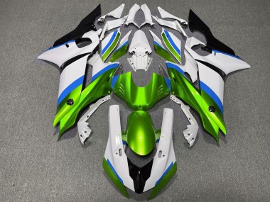 Gloss Green and Light Blue 2017-2019 Yamaha R6 Motorcycle Fairings