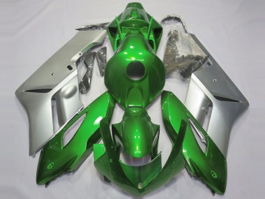 Gloss Green and Silver 2004-2005 Honda CBR1000RR Motorcycle Fairings