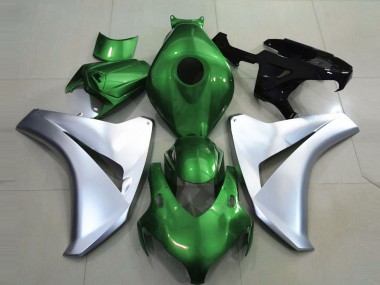 Gloss Green and Silver 2008-2011 Honda CBR1000RR Motorcycle Fairings