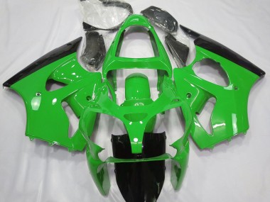 Gloss Green & Black 2000-2002 Kawasaki ZX6R Motorcycle Fairings