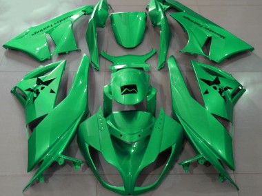 Gloss Green & Custom Logos 2009-2012 Kawasaki ZX6R Motorcycle Fairings