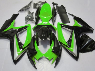 Gloss Green Debadged 2006-2007 Suzuki GSXR 600-750 Motorcycle Fairings