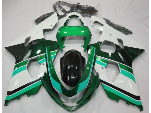 Gloss Green & Green 2004-2005 Suzuki GSXR 600-750 Motorcycle Fairings