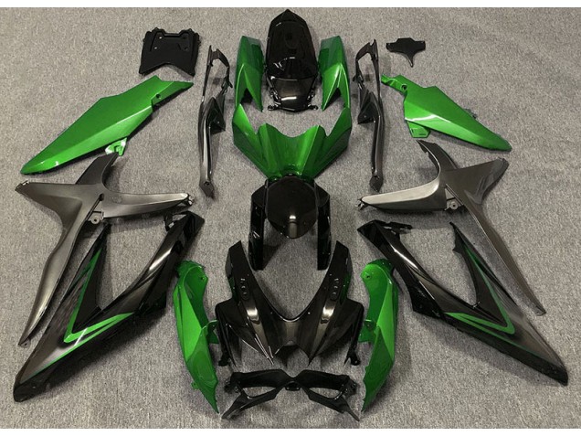 Gloss Green & Green R 2008-2010 Suzuki GSXR 600-750 Motorcycle Fairings