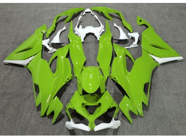 Gloss Green & White 2019-2020 Kawasaki ZX6R Motorcycle Fairings