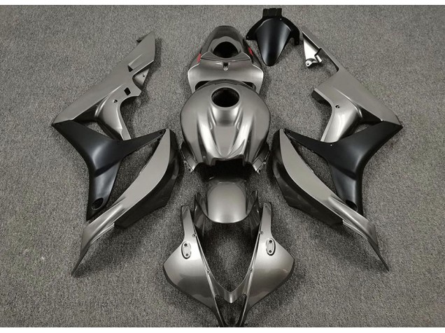 Gloss Grey and Black 2007-2008 Honda CBR600RR Motorcycle Fairings