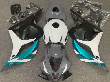 Gloss Grey White and Light Blue 2009-2012 Honda CBR600RR Motorcycle Fairings