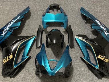 Gloss Light Blue and Black 2009-2012 Triumph Daytona 675 Motorcycle Fairings