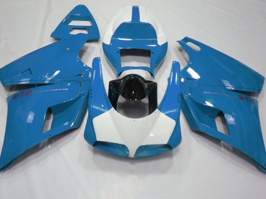 Gloss Light Blue & White 1993-2005 Ducati 996 748 916 998 Motorcycle Fairings