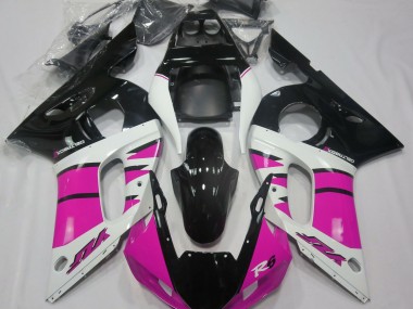 Gloss Pink and Black 1998-2002 Yamaha R6 Motorcycle Fairings